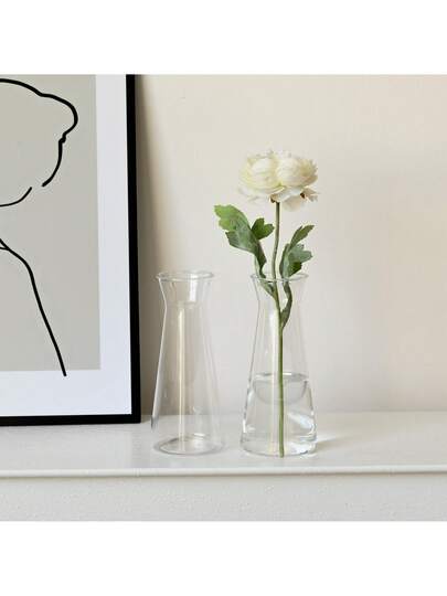 1/5/8/ Moderne Minimalist Plastic Flower Vase, Thick Transparent Bloemen Container, No Power Or Battery Needed, Home Pot, Ideal Tabletop, Wedding, Dining Table, ation Room Glass Vase view 7