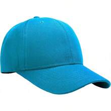 Bulk Lot 12-Pack Adjustable Size Plain Blank Solid Color Baseball Caps - Turquoise - View 3