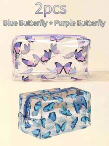 1 حقيبة مستحضرات تجميل للسيدات بشكل فراشة ثماني الأضلاع، حقيبة مكياج، حقيبة أدوات العناية بالبشرة، حقيبة أدوات التجميل، مكعبات تعبئة، ضروريات السفر، ضروريات الرحلات البحرية، ضروريات السكن الجامعي، هدايا العروس والخادمات، هدايا الأم، هدايا عيد الميلاد، هدايا للأصدقاء والمعلمين، حافظة أقلام، أدوات قرطاسية - الأرجواني - مشاهدة 8