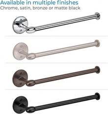 interDesign Orbinni Porta Rollo - Portarrollos de Pared para un Rollo - Sencillo Soporte para Papel de Cocina - Metal Bronce - Negro Mate - Ver 6