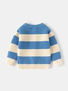 Boys' Sweater, Minimalist Style Knitted Pullover For Toddler & Little Kids, Autumn/Winter