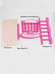 26cm Realistic Doll That Can Pee And Drink Water, With 4 Sound Effects, Comes With Bottle & Pacifier, Pink Bed, Children's Pretend Play Toy Gift (Outfit Pattern Random)