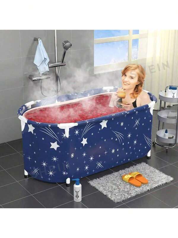 Bañera plegable portátil para adultos, cubo de baño para bidé, Body, niños, gran capacidad, mantiene caliente y frío, bañera plegable, bañera portátil para adultos y niños, bañera de gran capacidad, ligera, para el hogar, viajes, camping, almacenamiento en el baño