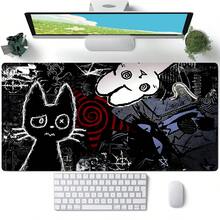 1pc Dark Punk Anime Mousepad XL Creepy Cat Gaming Mat Grunge Desk Pad For Gamers Neon Aesthetic Mouse Pad For PC Setup Dark Punk Anime Gift