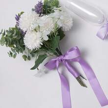 Cream Ribbon 1 Inch Double Face Satin Ribbon For Gift Wrapping Hair Bows Making Chair Sash Valentine's Day Wedding Birthday Party Invitation Decorations Floral Craft Sewing, 25 Yards - 463-葡萄紫 - 查看 6