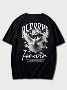 Men's Casual Versatile Simple Graphic Print Short Sleeve T-Shirt