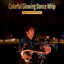 LED Fiber Optic Whip Dance, USB Rechargeable, 7 Colors, 4 Modes, Rainbow Bright Lights Effect, Great For Rave Party, Music Festival, Stage Show, Carnival Activities - Nhiều màu - Xem 8