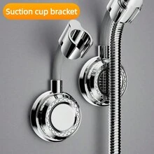 [No Drill]Suction Cup Shower Head Holder - Adjustable Bathroom Shower Bracket For Handheld Sprayer, Universal Fit (360° Rotation, Strong Adhesion) Bathroom Accessories Bathroom Tools - Multicolor - View 3