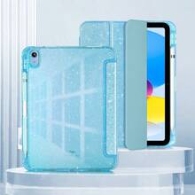 Compatible With Ipad A16 2025 Case With Pencil Holder Compatible With Ipad 11th 10th Generation Smart Cover Compatible With Ipad Air 11 M3 M2 Sparkling Shell Glittering Compatible With Ipad Air 4 5 Case Pro 11 M4 M5 - Multicolor - View 12