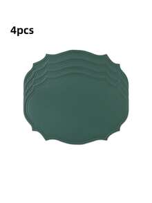 Tovaglietta in pelle lavabile, tovaglietta ovale in pelle rinforzata resistente al calore, tovaglietta impermeabile antiscivolo facile da pulire, adatta per decorazione di tavoli da cucina, caffè e ristorante