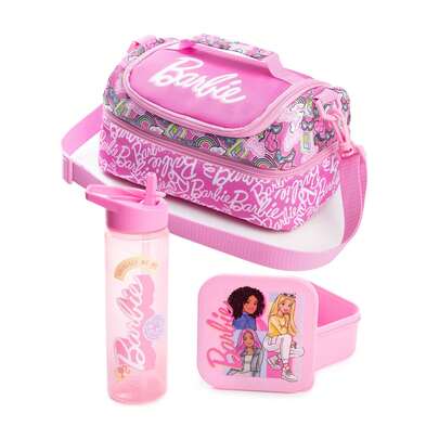  Vanilla Underground X Barbie Girls Pink Lunch Bag Bottle And Snack Pot | Barbie Product | Officially Licensed Merch