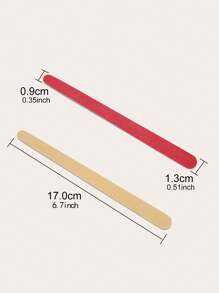 20 piezas Tiras de lima de uñas de madera delgadas - Multicolor - Ver 7