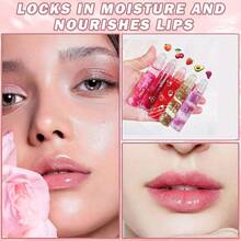 6pc Roll On Lip Gloss Set Moisturizing Lip Oil, No-Sticky Lip Gloss Lip Balm, Fruit Flavoured Lip Oil For Dry Lips - 多色 - 查看 3