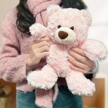 MINISO 吉福德熊 - 粉色乖巧坐姿毛绒玩具，安全无异味，易于识别。妈妈们可以和孩子一起玩“熊的假装游戏”，教他们认识颜色和沟通。（1 件） - 粉色 - 查看 8