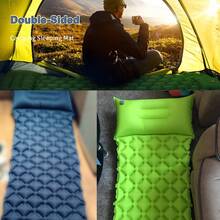Sleeping Pad - Ultralight Inflatable Sleeping Mat With Built-In Foot Pump, Durable Compact Waterproof Camping Air Mattress For Camping, Backpacking, Hiking, Tent Trap Traveling - Blue - View 9