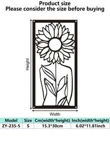 1 件抽象女性线条金属装饰壁挂艺术品，个性化艺术空心铁艺墙画，适用于家庭白墙、客厅、餐厅、卧室、浴室、情人节礼物