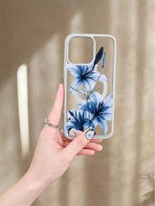 GALLAPLE Blue Lily Floral Print Magnetic Phone Case, Elegant Nature Aesthetic Case,Durable And Dirt-Resistant Material With Wireless Charging Design,Compatible With X/XS/XSMAX/11/11pro/11promax/12/12pro/12promax/13/13pro/13promax/14/14plus/14pro/14promax/15/15plus/15pro/15promax/16/16plus/16pro/16promax.Holiday Phone Accessories.Gifts An Excellent Gift For Friends Y2k Phone Case Cover 17 Pro Max Fall Funda Para Cute Phone Cases Cover De Pink Christmas Silicone Phone Case Rilakkuma Girlfriend Or Boyfriend Cheap 16 Case 16 Pro Max Case Fundas New Year Mobile Phone Case Gifts For Women - 黑色 - 查看 4