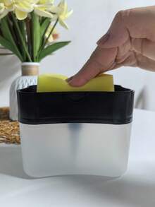 1pc洗洁精按压清洁锅刷厨房型自动注液盒清洁布洗碗刷锅刷皂液盒 - 彩色 - 查看 11