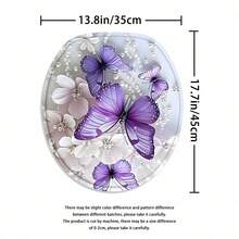 Bộ 4 rèm tắm hình bướm tím mộng mơ, quà tặng trang trí nhà mới tuyệt đẹp cho ngôi nhà hiện đại. Bộ rèm tắm và thảm chùi chân chống thấm nước ba món kèm 12 móc treo rèm tắm. Trang trí phòng tắm - Nhiều màu - Xem 8