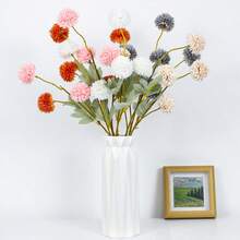1pc 5 Flower Dandelion Artificial Flowers, Autumn Colors, Decoration For Living Room, Dining Table Floral Arrangement, Valentine Day, Gift Gifts Birthday Graduation