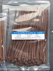 100 件彩色自锁尼龙塑料，高强度优质塑料扎带，具有抗拉强度，适用于固定派对装饰品、固定家庭和车辆维护的线束、用手工制作的 DIY 线束捆绑和固定花园植物、抗拉强度绳索和工艺管理。它们非常适合室内和室外使用 - 彩色 - 查看 31