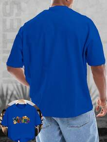 Camisetas De AlgodóN Para Hombres: DiseñO Viva MéXico | Ideal Para Fans De Cultura Mexicana | 180Gsm, 100% AlgodóN, Camise Oficina Mexico Gym Y2K Blusas Bonitas - Azul - Ver 3