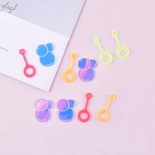 10pcs/Pack Summer Colorful Bubble Acrylic Pendants, Suitable For Women DIY Jewelry Making - Multicolor - View 6