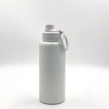 Botella de agua de acero inoxidable de 32 onzas con soporte magnético para teléfono, adecuada para actividades al aire libre, color negro, regalo unisex - Cubierta magnética - Ver 11