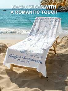 1 Khăn tắm biển in tên theo yêu cầu, Khăn tắm biển in tên cá nhân, Khăn tắm hồ bơi cá nhân, Khăn tắm biển cá nhân, Khăn tắm cá nhân, Khăn quà tặng, 70*140cm, Khăn tắm biển kết hợp chữ cái, Thích hợp cho tiệc độc thân, du lịch, kỳ nghỉ, đồ dùng du lịch. - trắng - Xem 4