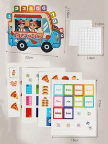 Number Busy Book For Kids 3-5, Preschool Quite Book, Math Counting Game, Montessori Kindergarten Learning Activities For Toddlers Ages 3+, Educational Matching Autism Sensory Travel Toy