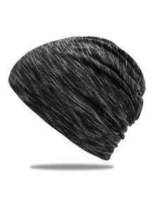 1pc Pile Cap Men's Korean Version Versatile Sports Cycling Knitted Yarn Pullover Hat Baotou Confinement Hat Solid Color Knitted Hat Four Season Breathable Pullover Hat Outdoor Leisure Pullover Hat Men's Breathable Pile Cap Sweat Absorbing Sports Pullover Hat