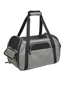 便携式猫笼 - 适用于中型猫和体重不超过 15 磅的小型犬的软边猫笼、宠物包、航空认可的旅行犬笼、手持式宠物笼、宠物背包 - 彩色 - 查看 5