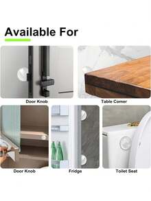 3/1 Protector de parachoques de puerta transparente - Adecuado para puertas, puertas de gabinete, puertas de refrigerador, asientos de inodoro, proporciona protección contra impactos para evitar abolladuras y arañazos, ideal para reducción de ruido y protección de paredes de puertas en el hogar, artículos de primera necesidad para el hogar.