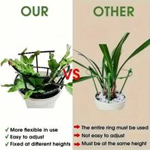 8-Piece Set, Plastic Plant Support Ring, Suitable For Greenhouse Gardens, Semi-Circular Fixed Pole, Suitable For Indoor Flowers And Climbing Plants, Flexible And Adjustable Bonsai Tool, Easy To Adjust Height