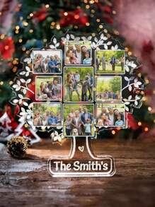 1pc Custom Photo Family Tree Of Life - Personalized Acrylic Photo Plaque,Tree Design, Big Tree Modeling,New Year Gifts, Gifts For Family, Friends, Teachers,Christmas Gifts,Personalized Gift,Multi-Functional,Reusable,Ornamental,Exquisite,Stylish,Adorable,Colorful,Cute,Funny,Custom,Personalized,Customized,Unique,Ideal Gifts For Her,Ideal Gifts For Him,For Anniversaries,For Birthdays - Transparent - View 5