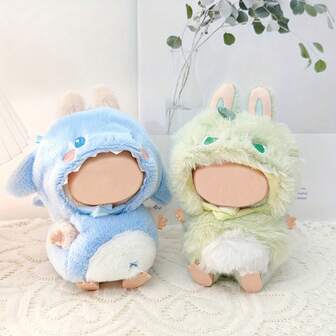 Cute 3D Shark And Dinosaur Outfits Designed For Dolls - Suitable For 15-17cm Plush Dolls. Blue Shark Set And Green Dinosaur Set Fit For Generation 1/Generation 2 Blind Box Dolls. These Adorable And Fun Accessories Make The Perfect Gift For Birthdays, Anniversaries Or Holiday Celebrations.