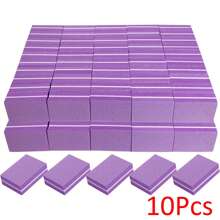 50/20/10 件黑色高密度泡沫块，粒度为 180/100，迷你方形化妆海绵缓冲器，用于美甲造型、抛光和平滑，适合家庭和美容院使用