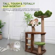 38 Inch Medium Cat Tree, Green Staircase Model Cat Climbing Frame, Multi-Tier Cat Tower With Cat Scratching Post, Cozy Perch Cat Playhouse Cat Climbing Frame - Green - View 11