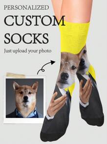 1 Pair Of Customized Family Socks,Custom Face Socks, Couple Socks,Custom Photo Sock, Custom Printed Socks, Personalized Funny Face Socks, Custom Picture Socks, Put Any Face On The Socks, Anniversary Gift, Valentine Gift, Birthday Gift, Wedding Gift
