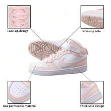 Nike Girls' Casual Sneakers, Minimalist & Practical Multipurpose Kids Shoes CD7782-122 - White/Echo Pink - View 6