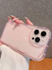 纯色防震手机壳，基础米白色纹理波浪边设计，兼容 16/11/16 Pro/16 Plus/16 Pro Max/16 e/15 Pro Max/13/14/12/XS/XR/7G/8P，兼容三星Galaxy S25/S25 Plus/S25 Ultra/A16/A36/A26/A56/A50/A12/A32/A52/A72/A51/A21 S/A13/A14/S24/S24 Plus/S24 Ultra/S22/A52/A53/A54/A55/S23，兼容小米11/12 Pro/12/12 X/13 Pro/14 Pro/15 Pro，兼容适用于 10/9/Note9/12c/Note11pro/Note8Pro 的防水防震防刮春季粉彩礼品 - 淺粉色 - 查看 4