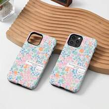 Colorful Small Floral Scripture Two-In-One Matte Texture Phone Case Suitable For Compatible With Iphone17,16, 15, 14, 13, 12, 11, PRO MAX,PLUS,As Well As , Galaxy S21/22/23/24/25 Ultra/FE+,NOTE20 Ultra,A71/56/55/54/53/52/36/34/26/25/23/16/15/14/13/06 - 彩色 - 查看 7
