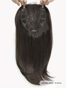 Hair Toppers For Hair Loss 18inch Hair Pieces For Women 6.5X6.5 Inch Hair Topper Adding Extra Hair Volume, Brown Straight Hair Toppers For Women