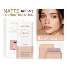 1 件 20 克遮瑕粉底棒，带刷子，平滑轮廓高光哑光液体粉底，适用于日常和节日妆容 - 彩色 - 查看 13