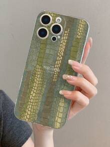 1 件创意鳄鱼纹理字母图案透明柔软 TPU 防震防刮防指纹手机壳，相机镜头保护适用于 Apple、Nothing、Pixel、INFINIX、Redmi - 彩色 - 查看 8