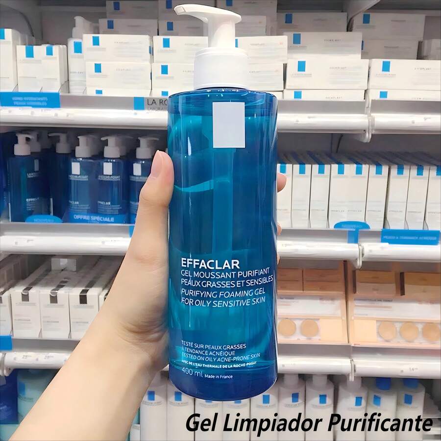 Gel Limpiador Purificante para Piel Mixta a Grasa y Sensible, 400ML| La Ro| c-h-e-Po |  Fórmula con Agua Termal, Zinc y Agentes Suaves | Tend en Skincare Diario | Rostro Limpio, Fresco y Libre de Impurezas | Rutina Facial Completa Skincare Kit Probado Dermatologicamente - Azul - Ver 1
