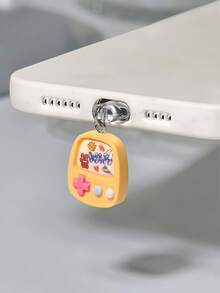1pc Pink Cartoon Game Console Y2K Style Phone Dust Plug, Suitable For Lightning/Type-C Charging Port Pendant