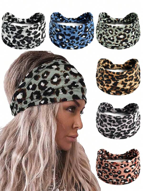 1pc Women's Wide Headband Tie-Dye Headscarf Bohemian Style Large African Sports Yoga Headwrap Hair Accessories Tie-Dye Bohemian Polyester Fashion All Season Women Turban Cycling Sweatband Autumn Accessories