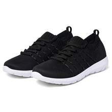 Women's Running Shoes Lightweight Comfortable Mesh Sports Shoes Casual Walking Athletic Sneakers - 黑色 - 查看 3