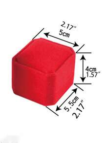 1pc Velvet Ring Box, Hexagon Velvet Ring Box Display Case, 4.7cm/1.85 Inch * 4.5cm/1.78 Inch Jewelry Storage Back To School